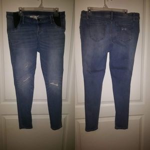 Distressed maternity size medium